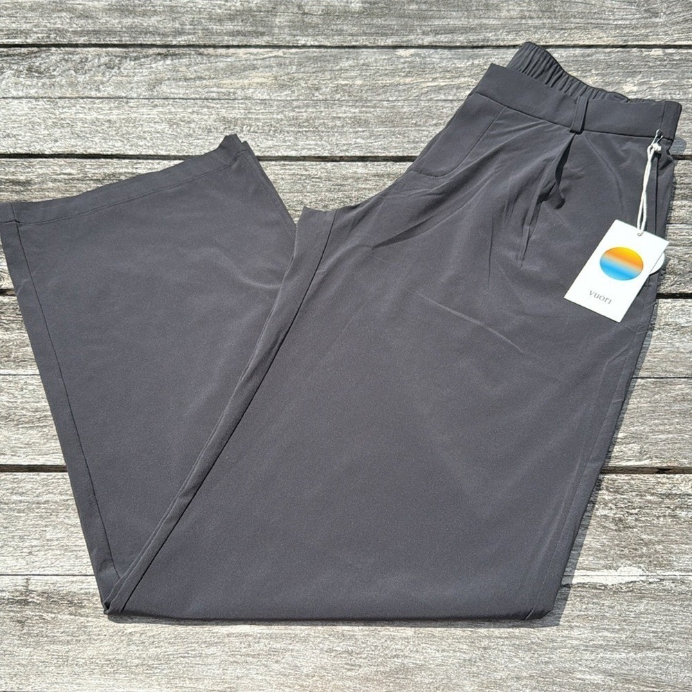 Vuori Women's Gray Wide-Leg Trousers